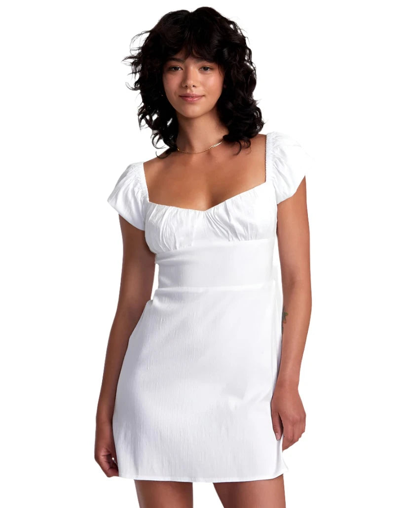 RVCA Women's Tess Dress Whisper White Petite unclassified dresses