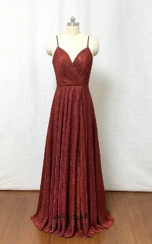 Sexy Slit Burgundy Sparkle Prom Dress Knitted unclassified dresses