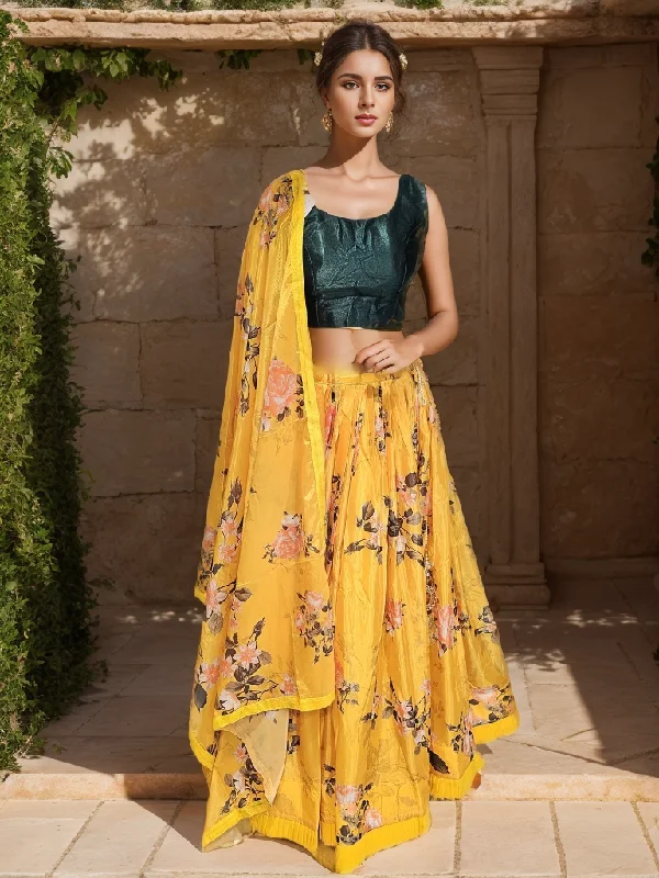 Silk Blouse with Organza Lehenga Popular unclassified dresses