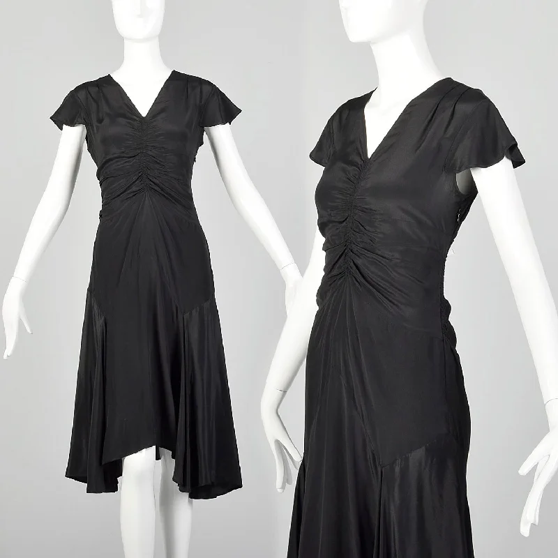 Small Balenciaga Dress Slinky Silk Bias Cut Black Dress Trendy new unclassified dresses