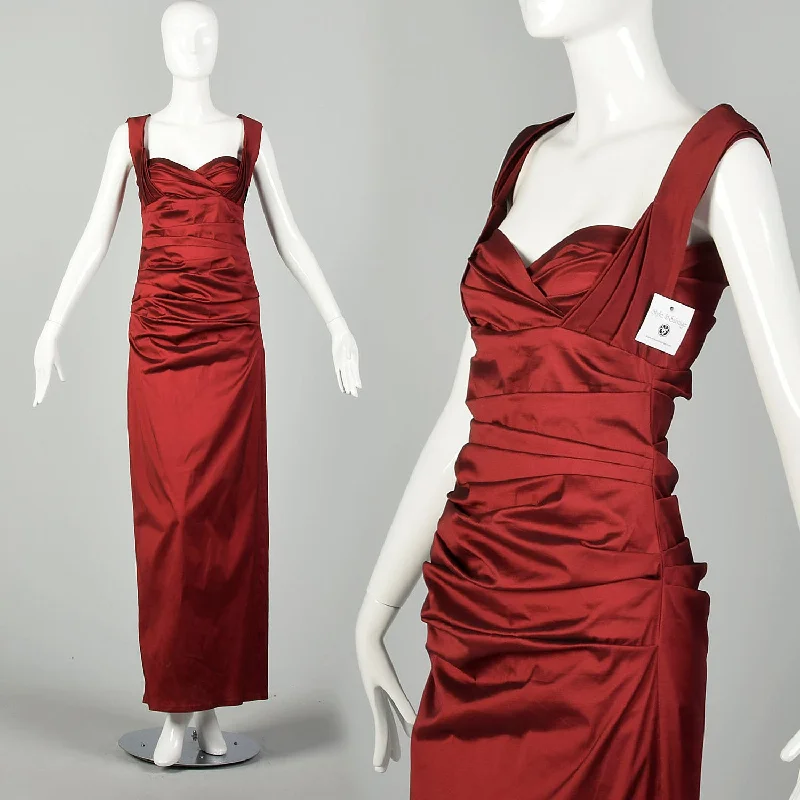 Small Talbot Runhof Red Evening Gown Sweetheart Neckline Formal Dress Discounted unclassified dresses