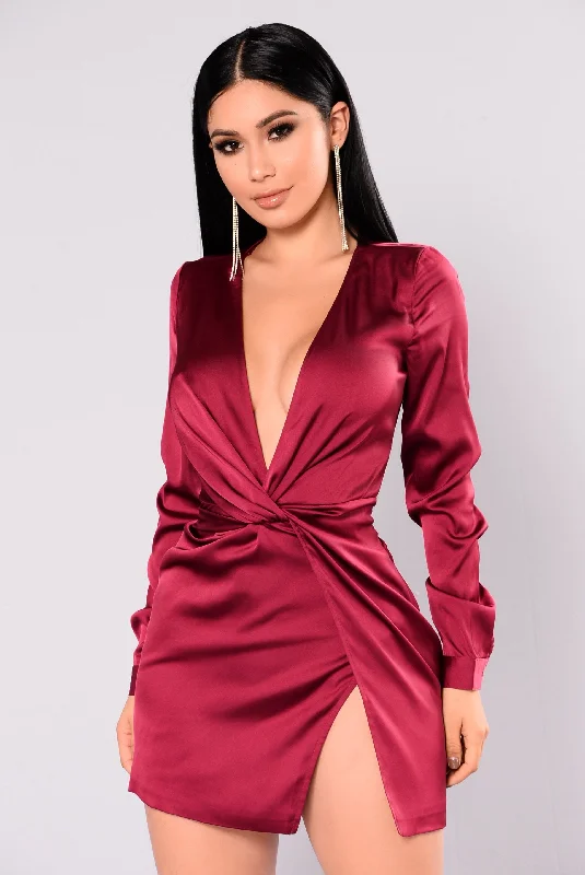 Sugar Free Dress - Burgundy Y2K unclassified dresses