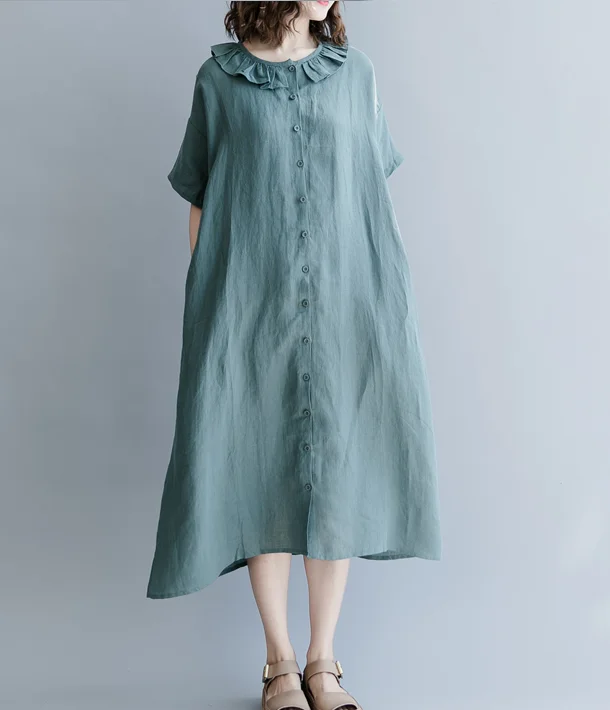 Summer Cotton Linen Spring Women Dresses QZ200528 Off-shoulder unclassified dresses