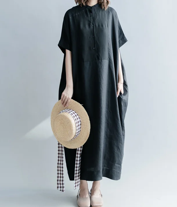 Loose Summer Cotton Linen Spring Women Dresses QZ200535 Silk unclassified dresses