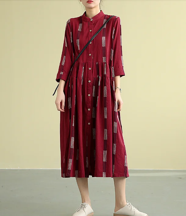 Summer  Spring Cotton Linen Women loose Dresses DZA05194 Winter unclassified dresses