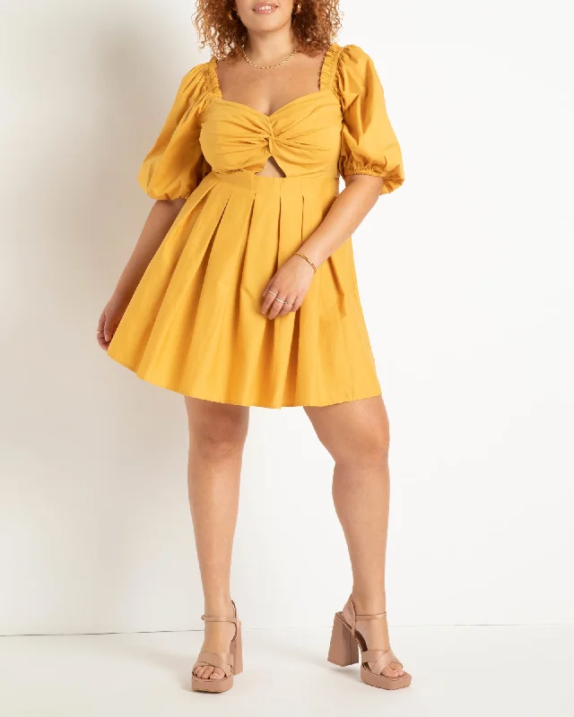 Twist Bodice Puff Sleeve Dress | Narcissus Sexy unclassified dresses