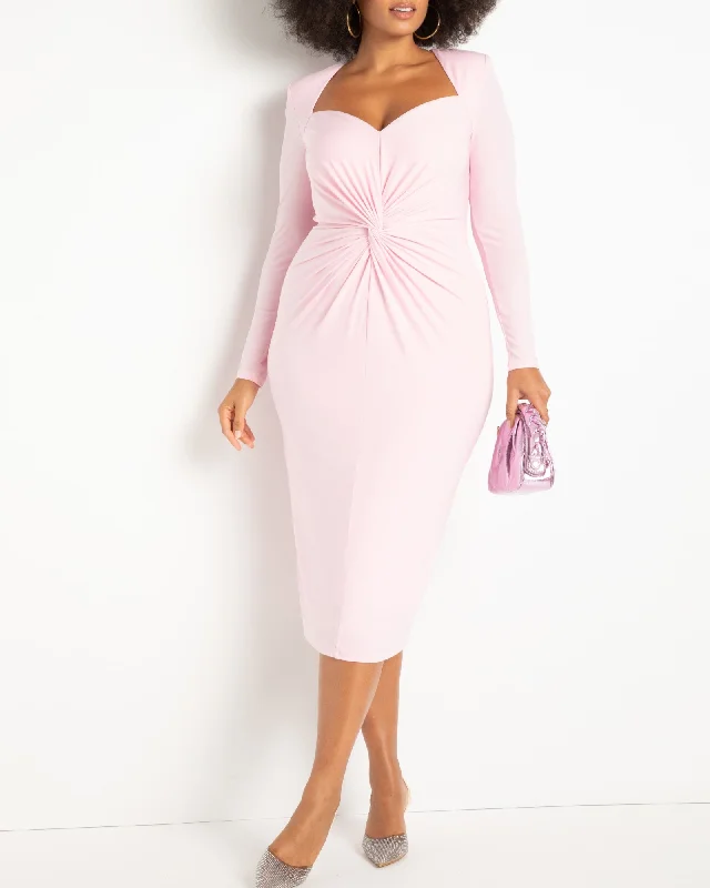 Twisted Bodice Fitted Dress | Sweet Dreams Club unclassified dresses