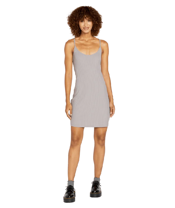 VOLCOM Women's Slip Knit Dress Daze Grey Elegant evening unclassified dresses