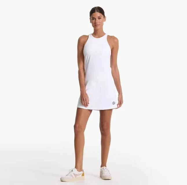 VUORI Women's Volley Dress White Ruffled unclassified dresses