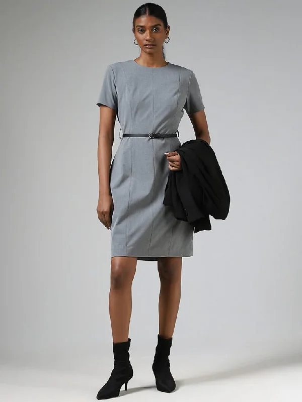 Wardrobe Grey Shift Dress Engagement unclassified dresses