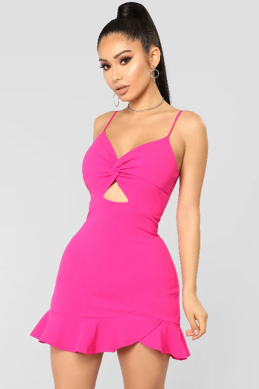 Without Your Kisses Dress - Fuchsia Bright color unclassified dresses