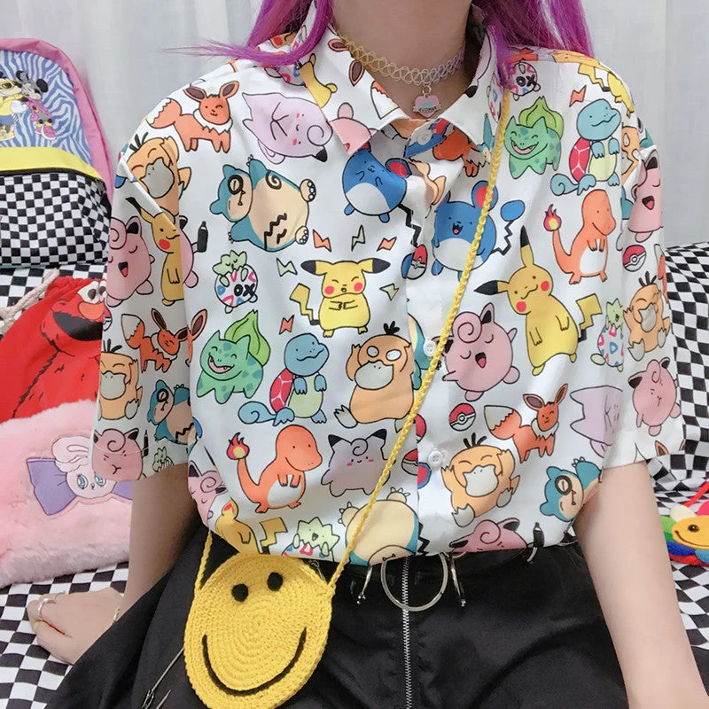 Cute cartoon short sleeve shirt YV43720 Mini Skirt Chic