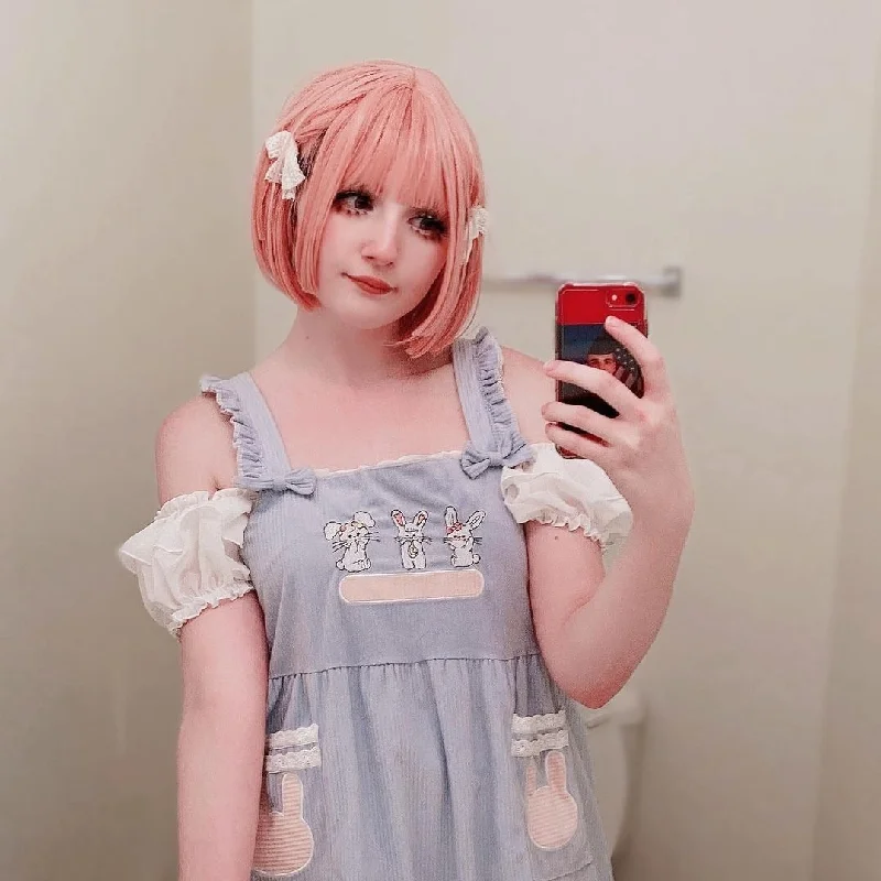 Lolita pink short wig YV43651 Casual Summer Skirt