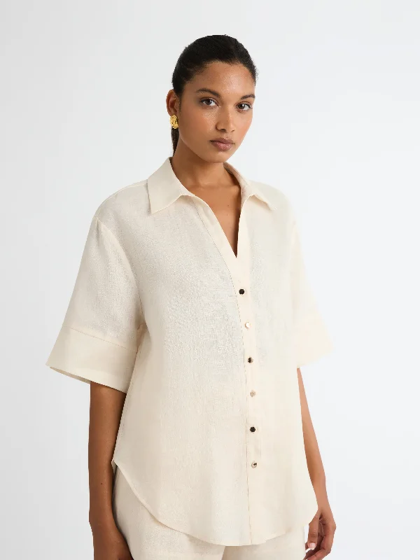 LEO LINEN SHIRT Shirt Dress Chic